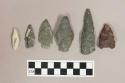 Chipped stone projectile points