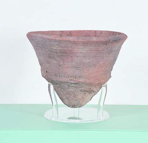 Pointed bottom basin or bowl - coarse red ware (Class C)