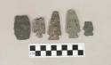 Chipped stone projectile points, including corner-notched