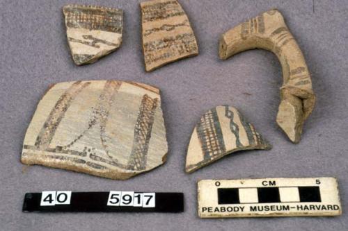 18 sherds of pottery milk bowl