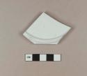 Undecorated whiteware base sherd