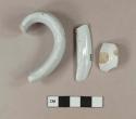 Molded ironstone handle sherds; two sherds crossmend