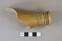 Bristol glaze cream-colored stoneware bottle neck and rim sherd