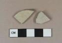 Undecorated gray salt glazed stoneware body sherds