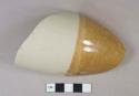 Bristol glaze cream-colored stoneware body sherd