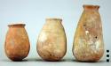 Pottery jars, unpolished, red-brown
