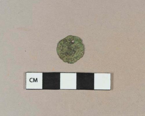 Coin, cupreous, Richmond farthing; perforated