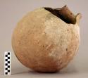 Jar, pottery, 37 cm tall, 31 cm diameter, with 5 sherds.