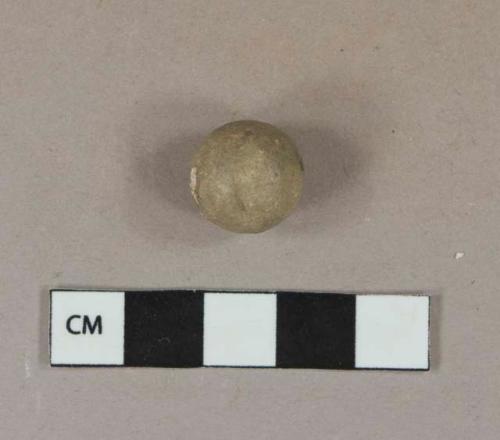 Lead ball ammunition, likely musket ball