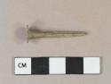 early machine-cut nail with handmade head, lath nail (1790-1810), intact and well-preserved