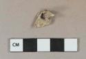 Unidentified lead alloy fragment, perforated, possible bale seal