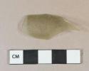 Light green glass vessel body fragment, likely vial