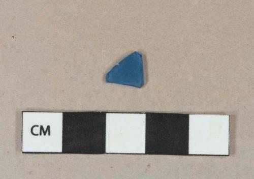 Cobalt glass vessel body fragment