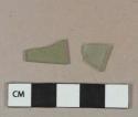 Light green flat glass fragments