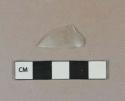 Colorless glass vessel body fragment, possible lamp glass fragment