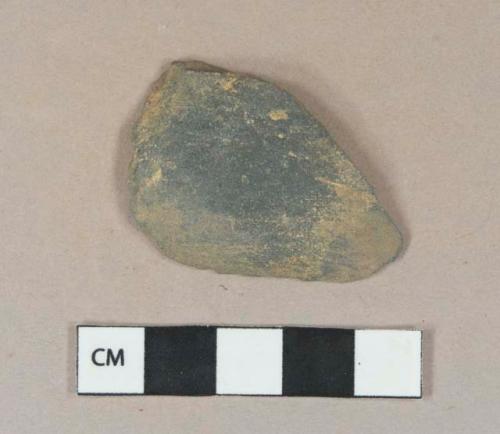 Dark gray slate fragment, possible architectural slate