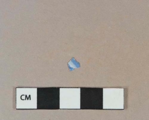 Blue on white tin-glaze fragment from body fragment of tin-glazed earthenware vessel