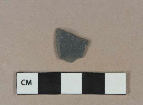 Dark gray slate fragment, likely architectural