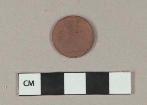 1969 US copper alloy penny, heavily corroded