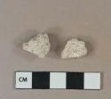 White mortar fragments