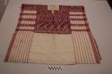Huipil or woman's blouse - white with red stripes & red, green, orange & purple