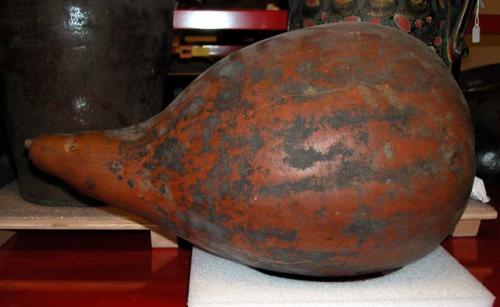 Gourd with hole in small end