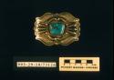 Reposse belt buckle with turquoise