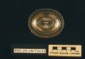 Stamped silver reposse concha belt buckle