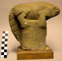Mounted iguana stone