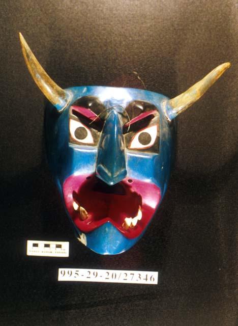 Wooden devil mask