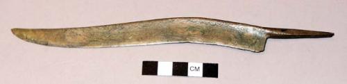 Ornamented bronze knife, imitation