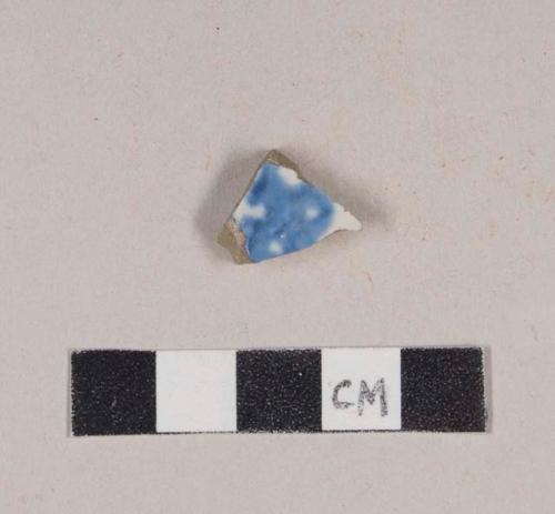 Blue hand painted ironstone body sherd