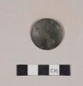 Flat round copper alloy shanked back button