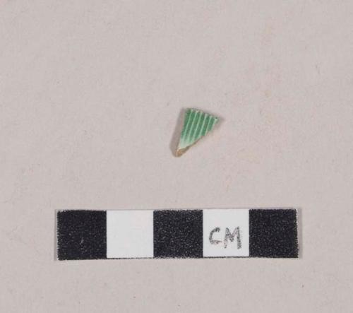 Green shell edge pearlware rim sherd