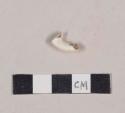 Creamware handle sherd, with possible green hand painted decoration