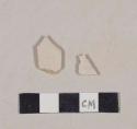 Undecorated white salt glaze stoneware body sherds