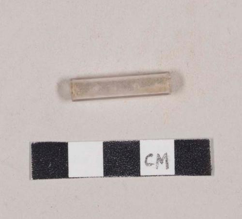 Colorless glass tube fragment