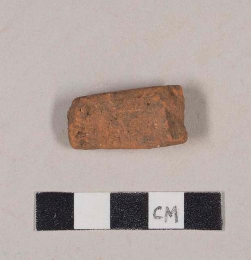 Redware roof tile fragment