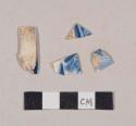 Blue transfer printed pearlware body sherds