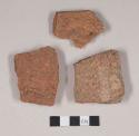 Redware roof tile fragments