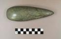 Large polished green stone celt (Length - 61/2")