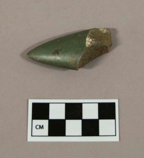 Fragment of polished greenstone celt