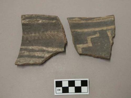 Rim potsherds--late crackle (by Amsden)