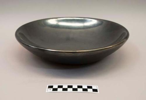 Black ceramic bowl, undecorated