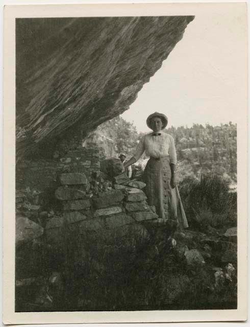 Grace Nicholson at cliff dwelling