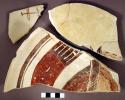 Part of sikyatki polychrome pottery bowl