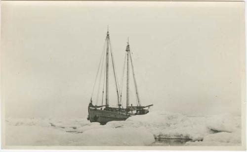 Arctic Voyage of Schooner Polar Bear - Arctic landscape with view of schooner
