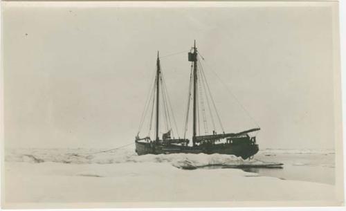 Arctic Voyage of Schooner Polar Bear - Arctic landscape with view of schooner