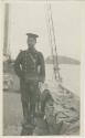 Arctic Voyage of Schooner Polar Bear - Man in uniform on deck