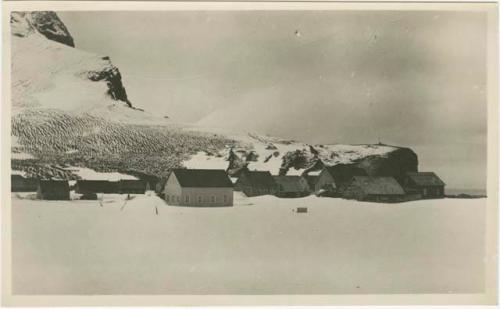 Arctic Voyage of Schooner Polar Bear - Arctic landscape with view of village